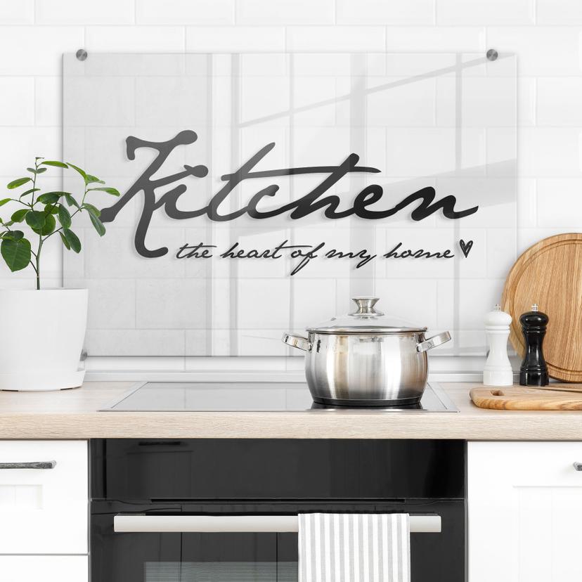 Stænkplade - Kitchen the heart of our home