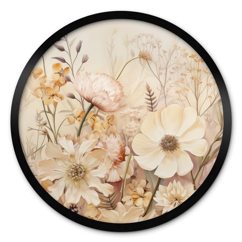 Plakat Vintage Blossoms in the Meadow - Lola Peacock - Rund
