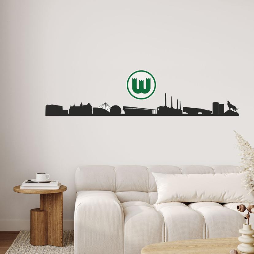 Wandtattoo VfL Wolfsburg Skyline + Logo