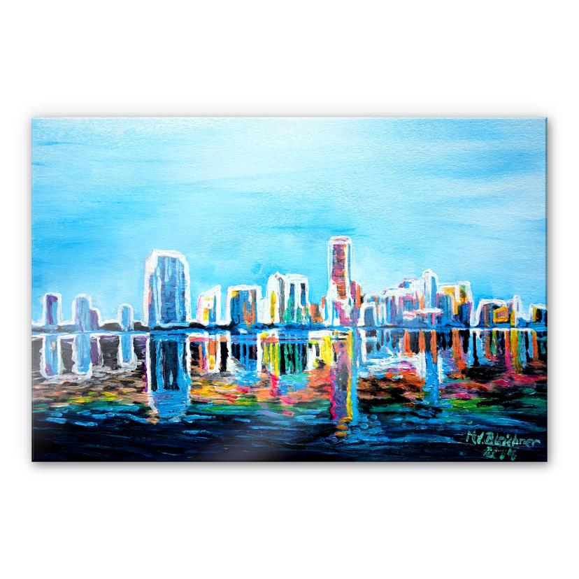 Akrylbillede Bleichner - Miami i neonlys