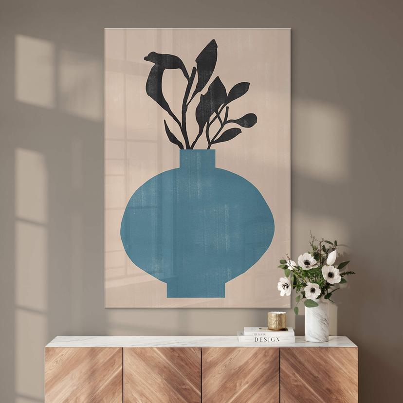 Stampa su vetro acrilico Lo studio Miuus - Vaso a sfera blu