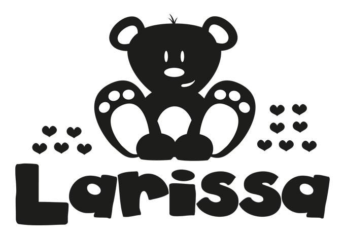 Adesivo murale + Larissa - Orsetto