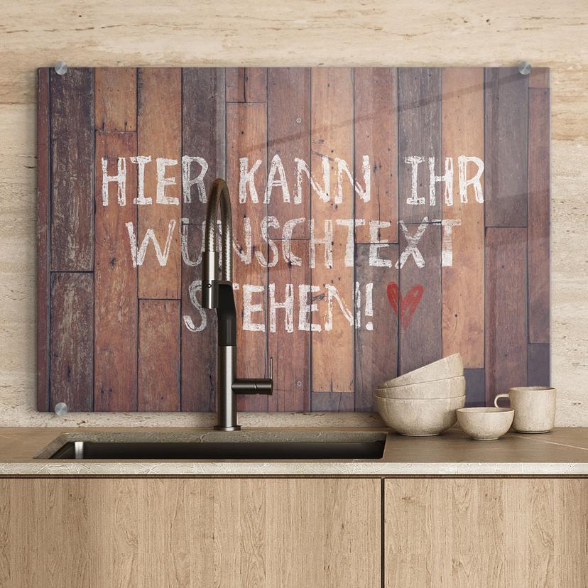 Stænkplade - Her kan din ønsketekst stå