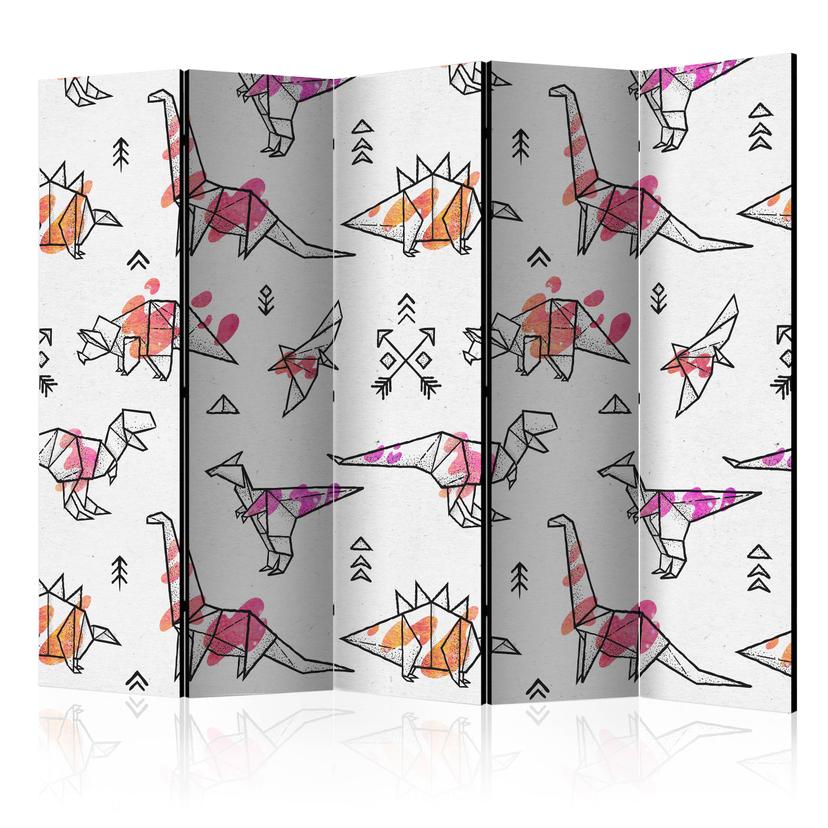 Divisorio per sala - Dinosauri origami, 3 pezzi