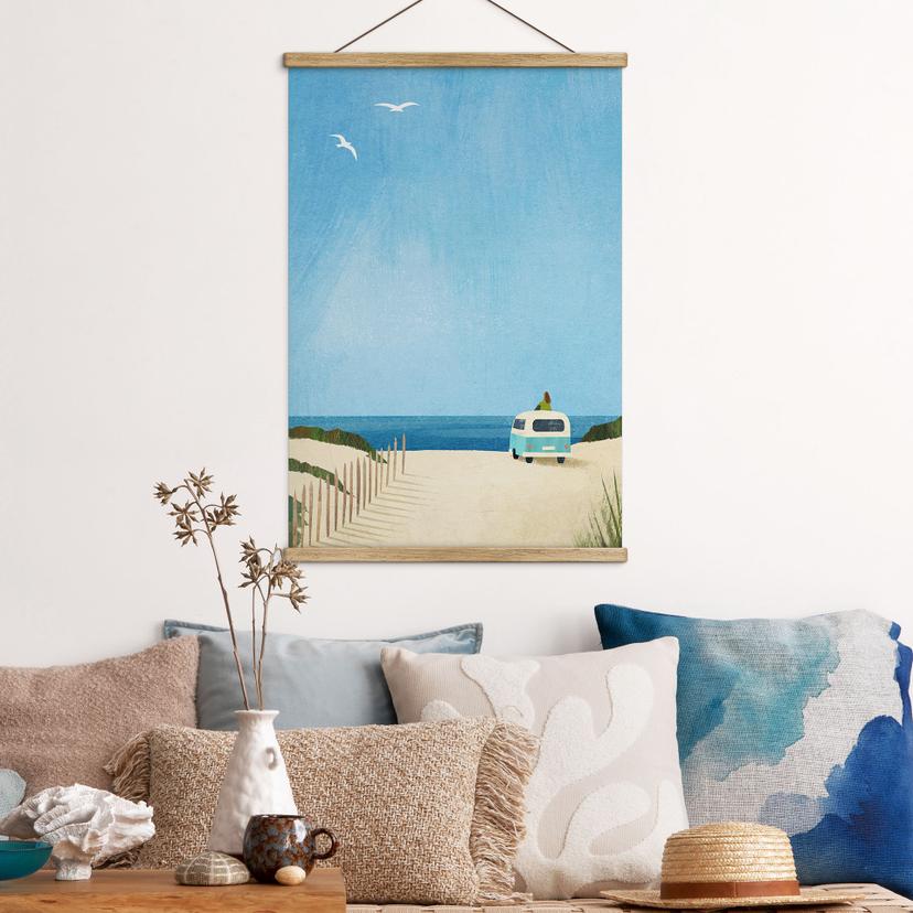 Póster de tela Van Life - Vacaciones junto al mar - Rivers