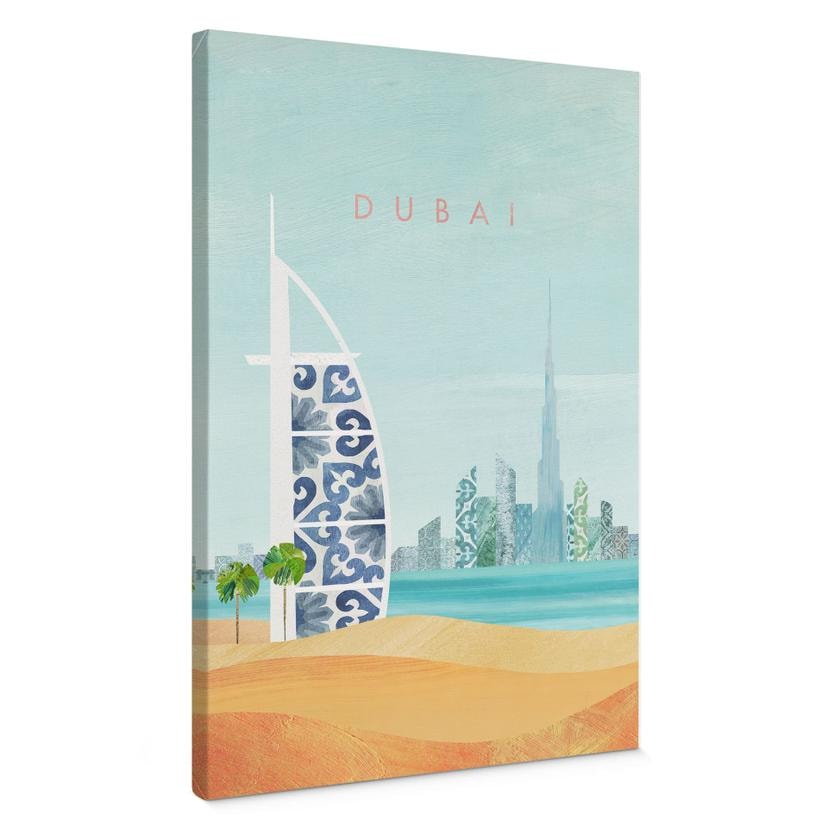 Tableau sur toile Plage de Dubaï - Burj Al Arab - Rivers
