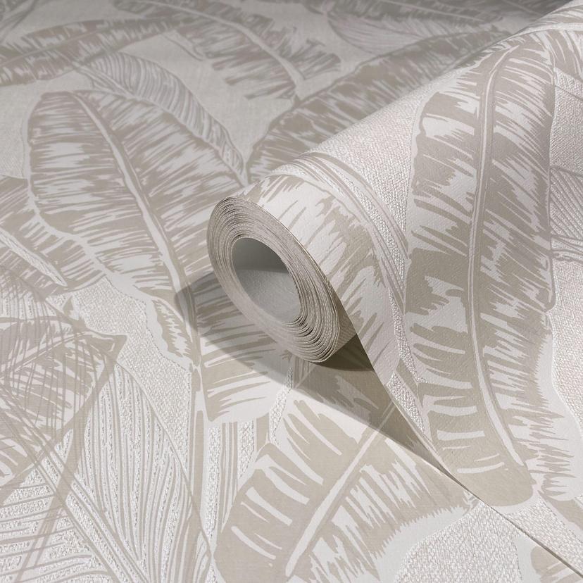 Vliestapete Floral Modern, Natur in Greige