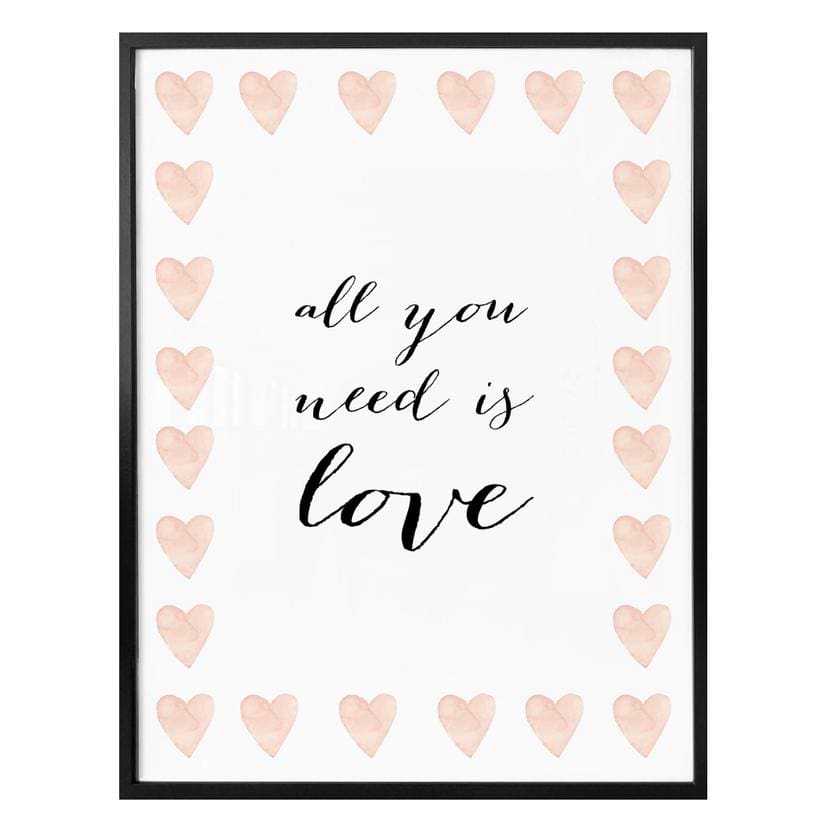 Plakat - Confetti & Cream - All you need is love