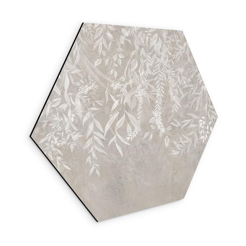 Wanddecoratie Elegante wilgentakken in beige - Ms Tiff - Alu-Dibond