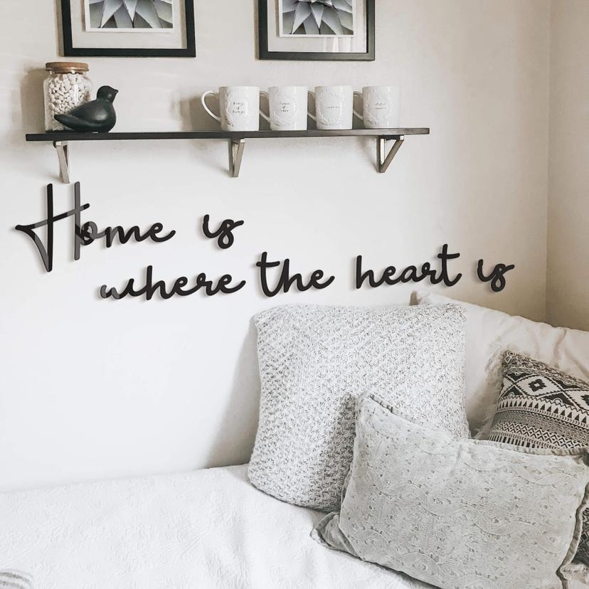 Akrylbogstaver - Home is where the heart is (6-dele)