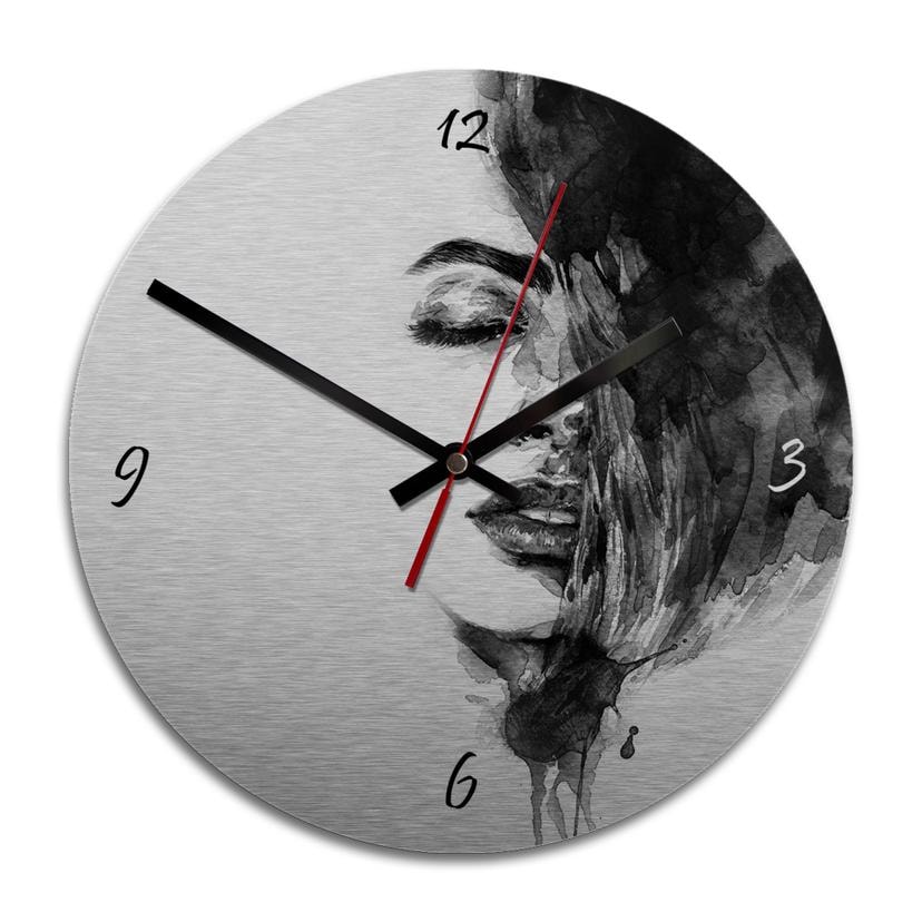 Horloge murale en Alu-Dibond - Argenté - Sleeping Beauty