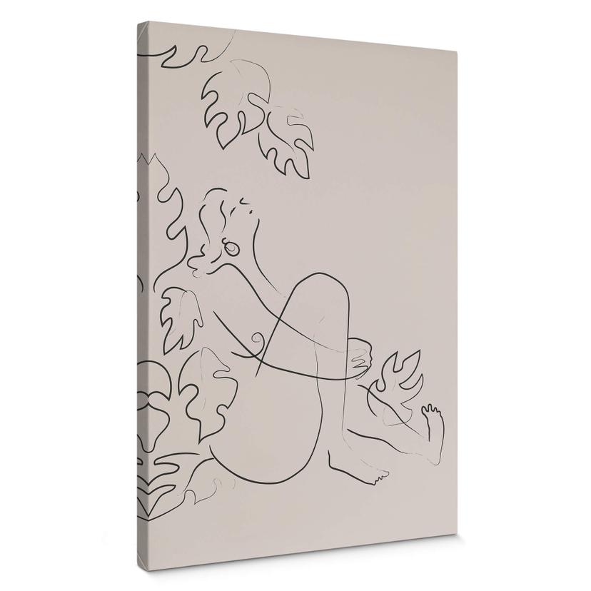 Lienzo 1X Estudio - Mujer desnuda en la naturaleza