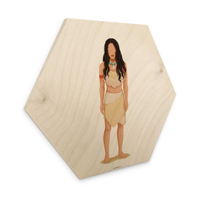 Hexagone - Bois placage bois de bouleau Tohmé - Pocahontas