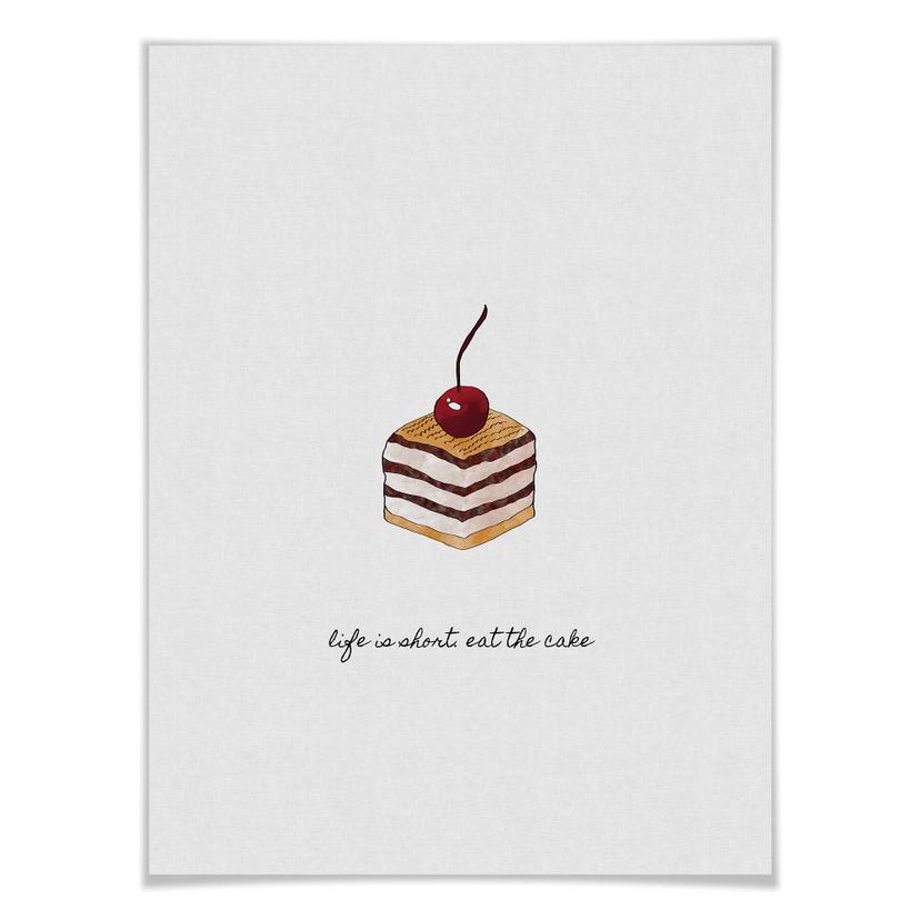 Poster Orara Studio - Life is short eat the cake