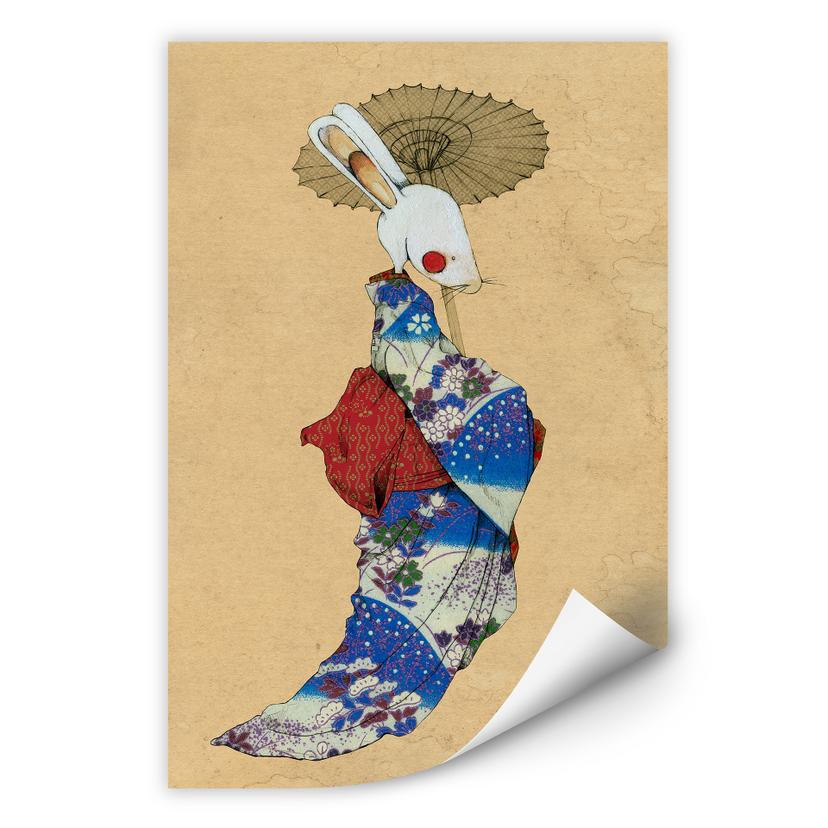 Wallprint Loske - Geisha Kaninchen 01