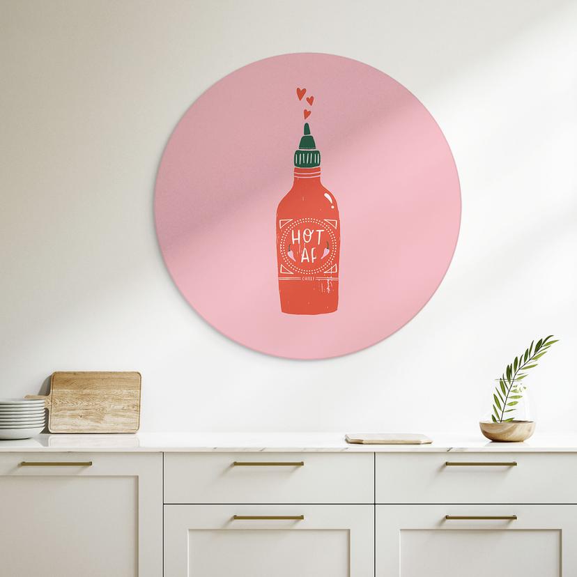 Dibond Wanddecoratie Hete chilisaus - Simmonds