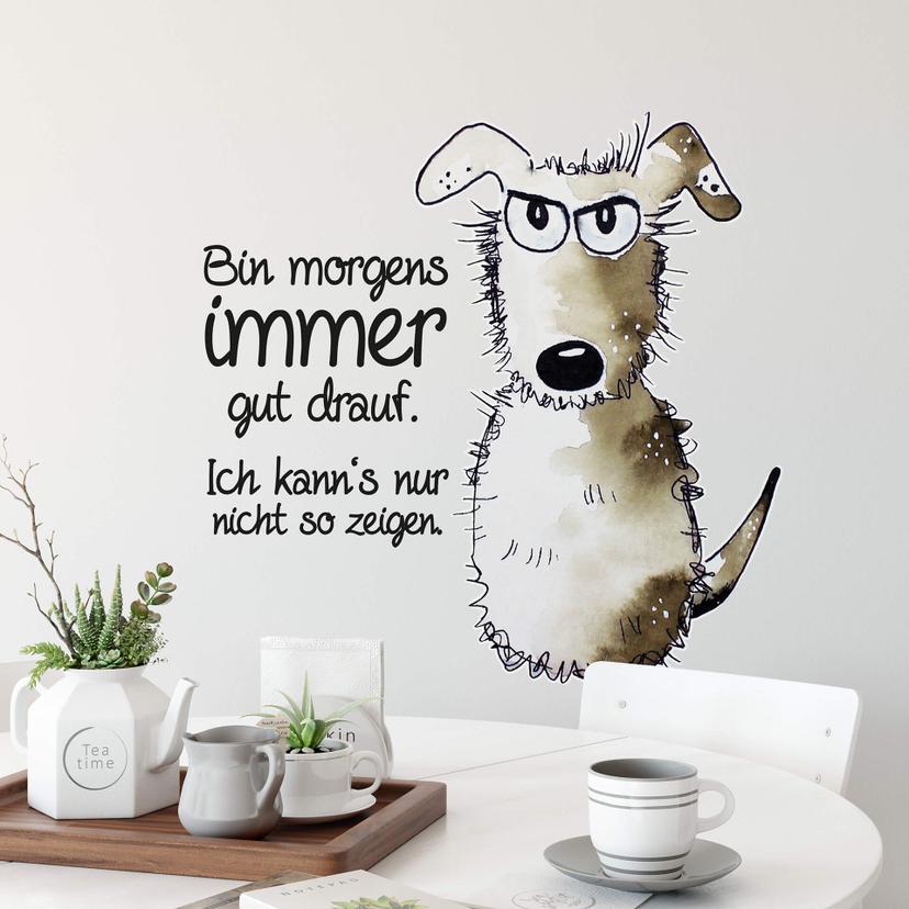 Wandtattoo Hagenmeyer - Bin morgens immer gut drauf...