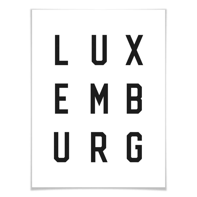 Poster - Typographie Luxemburg