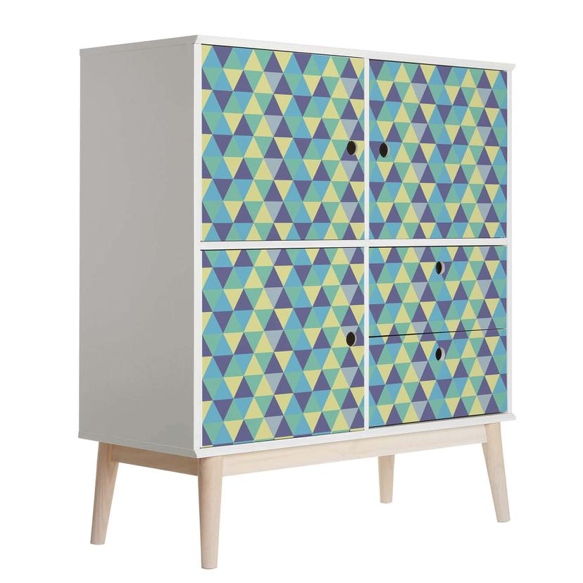 Pellicola per mobili – Triangoli 02 Blu