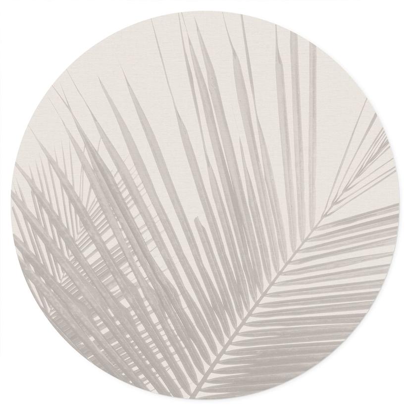 Adesivo murale in lino con foglie di palma - Bloomery Decor - Rotondo