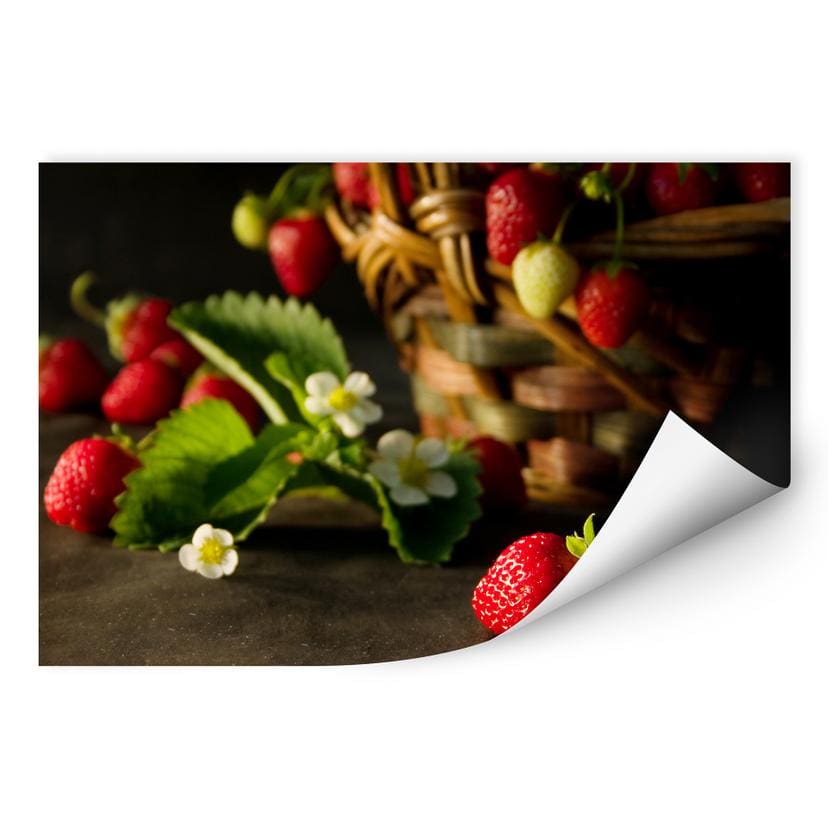 Zelfklevende Poster Aardbeien