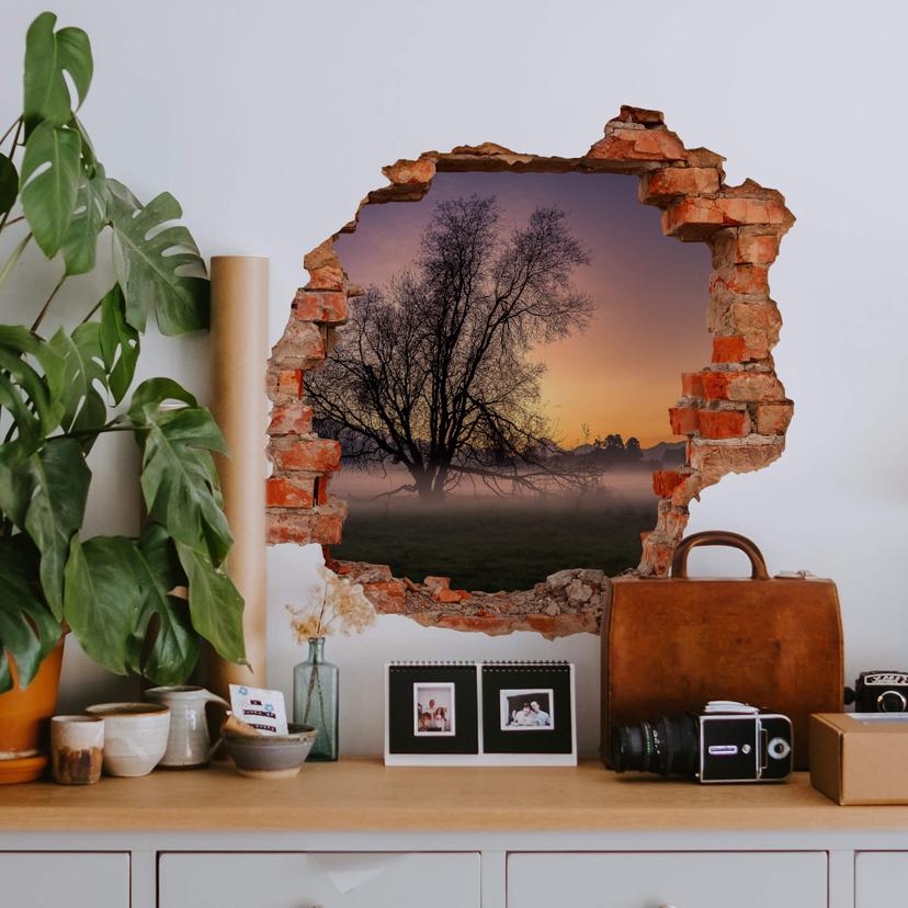 sticker mural 3D Cuadrado - The Fog