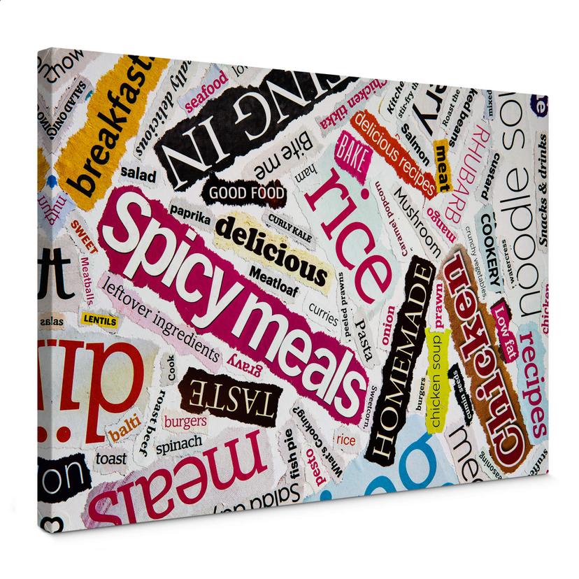 Stampa su tela Collage di ritagli con gusto