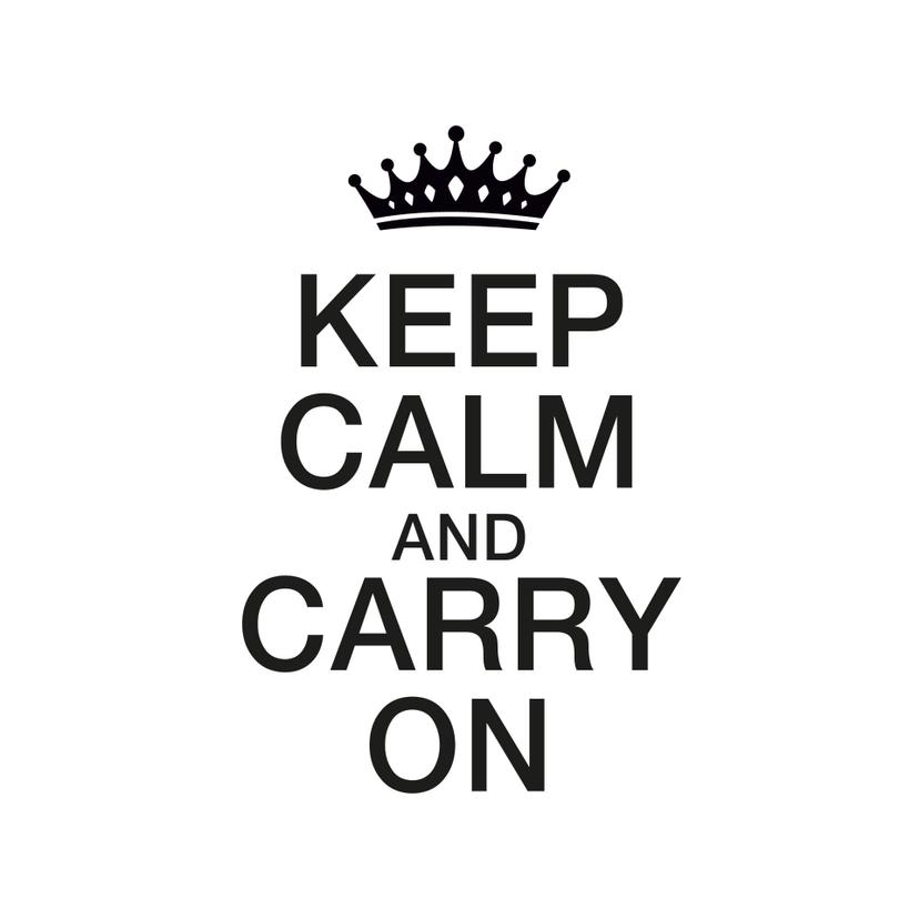 Adesivo murale - Keep Calm and Carry On