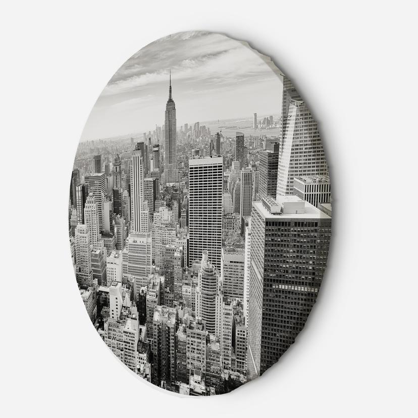 Rundt lærredsbillede New York skyskraber