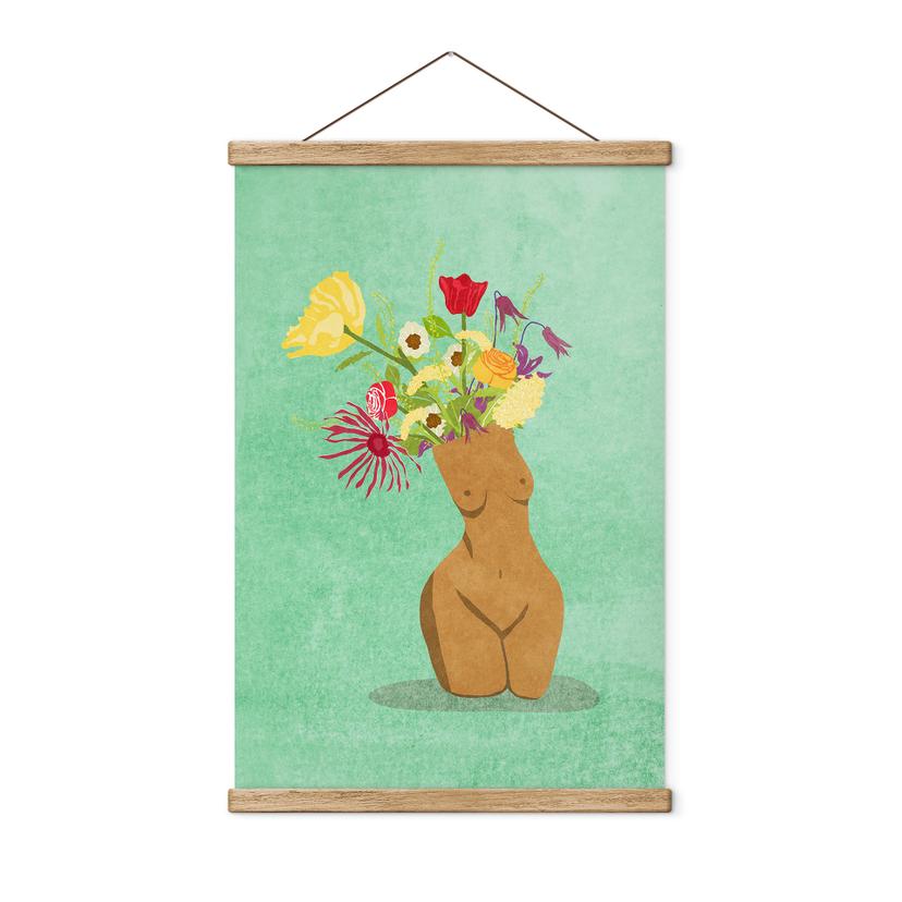 Tekstil plakat Blomstrende kvindelighed - Oltmanns