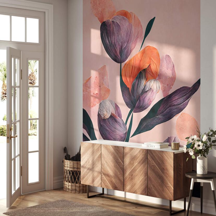 Fototapet Treechild - Lilac Tulips