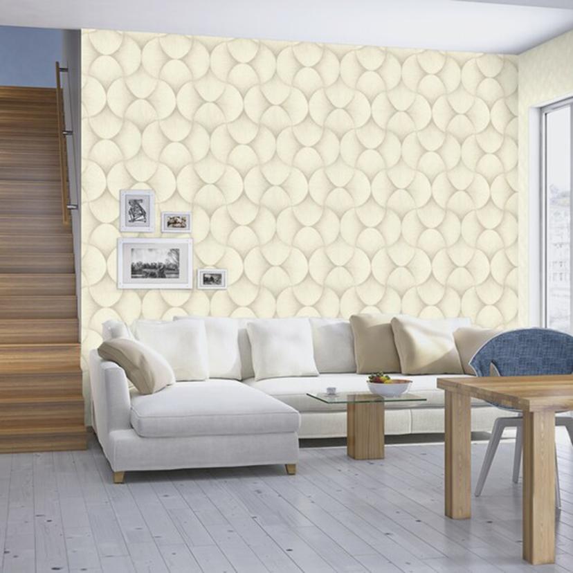 metallisk tapet, ikke-vævet tapet Sky Lounge hvid, perlemor