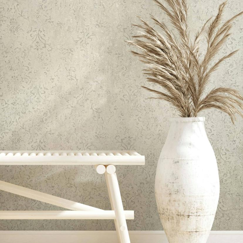 non-woven tapet hvid ornamental til stue soveværelse tapet marburg