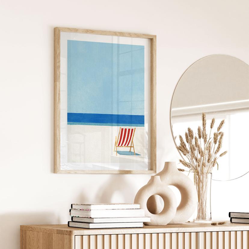Strandstol med poster med havsutsikt - Rivers