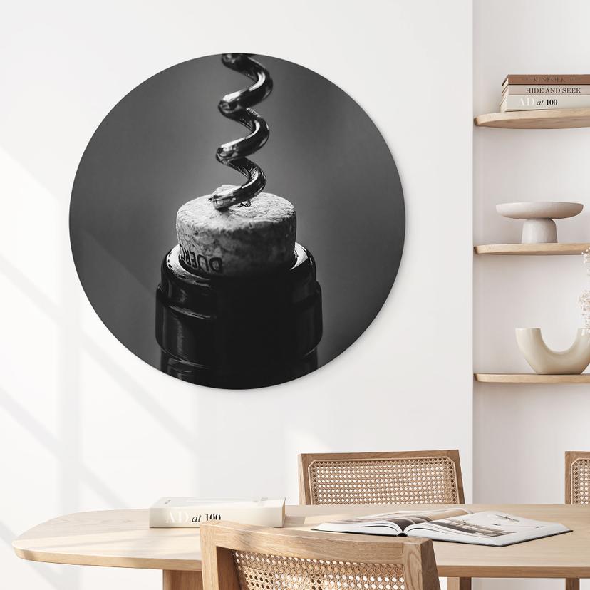 Decorazione murale in Dibond Vino con cavatappi - Pictufy Studio
