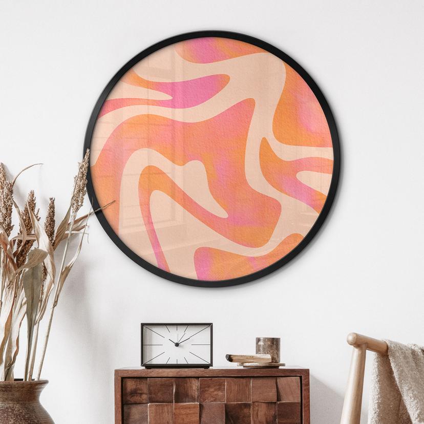 Poster Onde astratte color pesca - Bloom