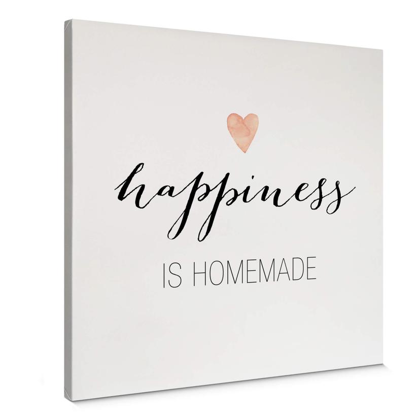 Lienzo Confetti & Cream - La felicidad es casera - Cuadrado