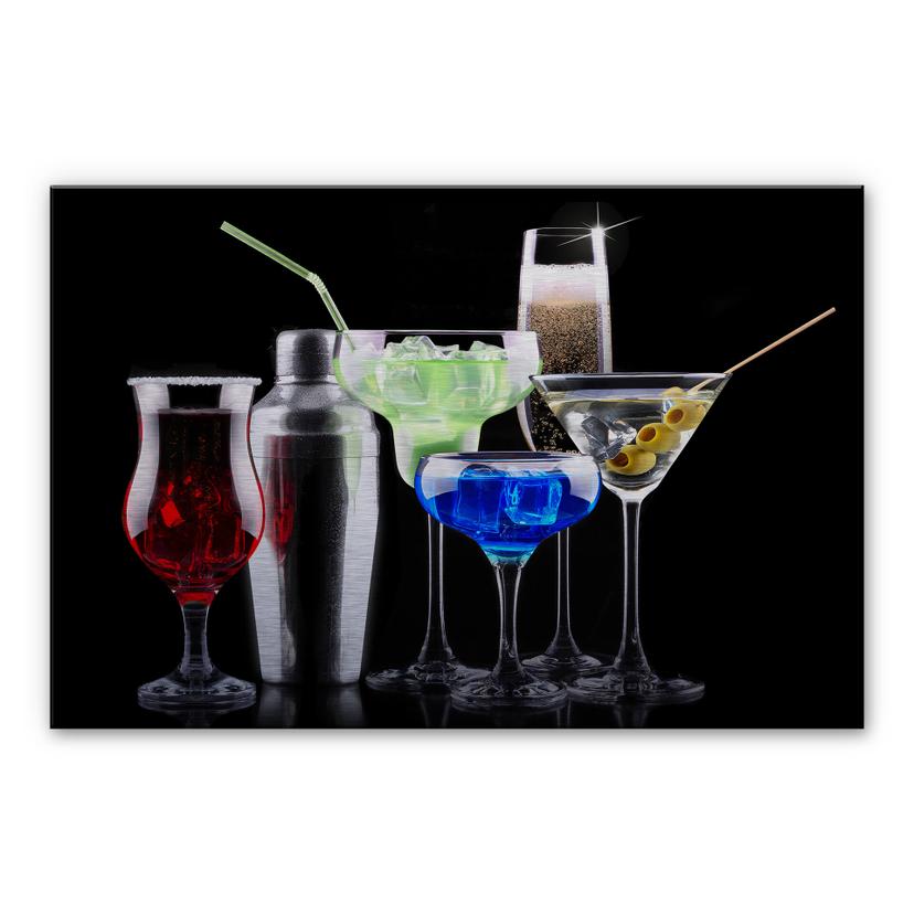 Tableau en alu-Dibond Girly Cocktails