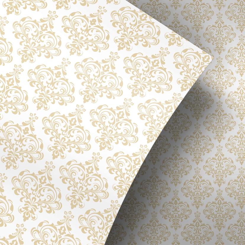 Sticker meuble, Film décoratif adhésif - lavable - Baroque ocre