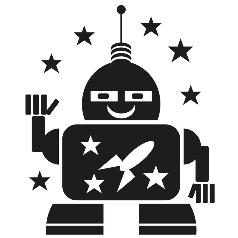 Adesivo murale - Il robot Spacy