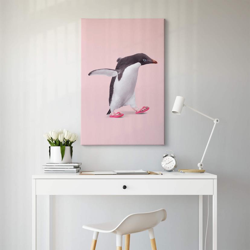 Stampa su tela Loose - Flip Flop Pinguin