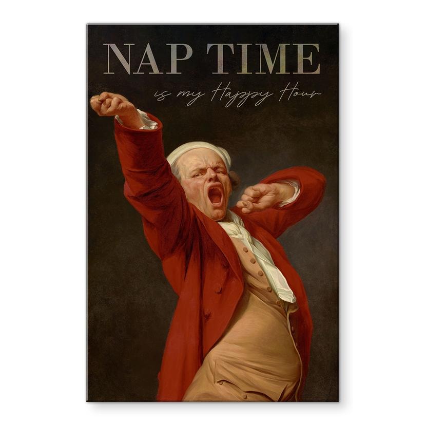 Tableau sur verre acrylique Nap Time - Inspiré par Ducreux - Autoportrait
