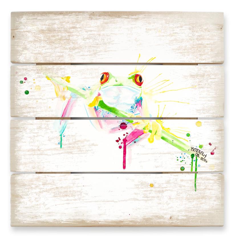 Cuadro de madera Buttafly - Rana - 40x41,5 cm