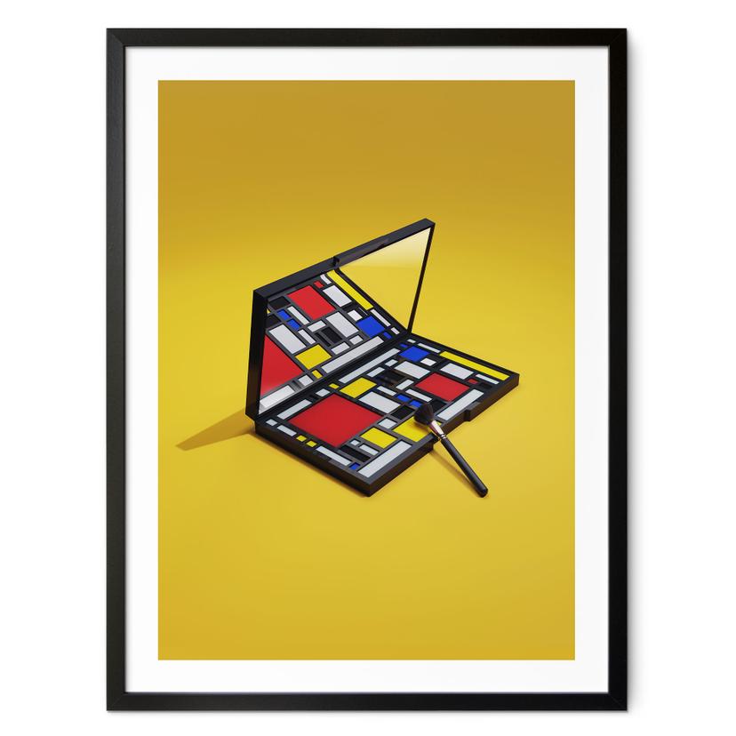 Plakat Make-up palet i stil med Piet Mondrian - Pozdniakov