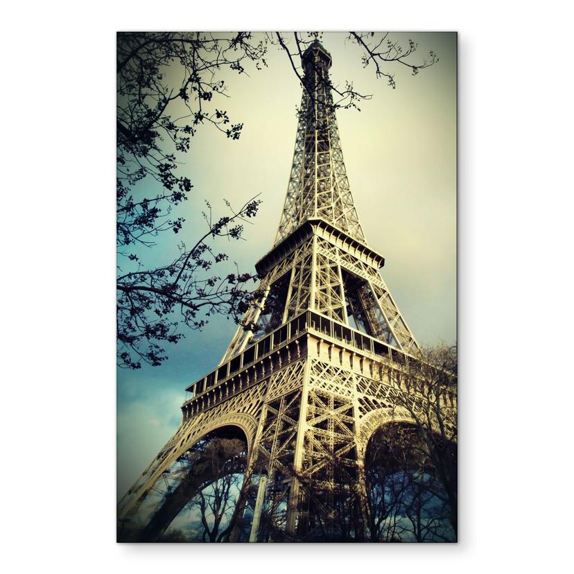 Billede Paris Eiffeltårnet – print på aluminium (Alu-Dibond)