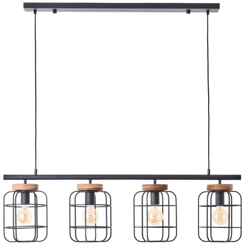 Pendelleuchte Inga, braun, 157,5 x 20 cm, Metall Pendellampe, dimmbar