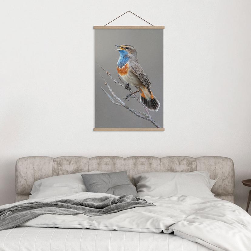 Stampe su tessuto che cantano il bluethroat - van Duijn