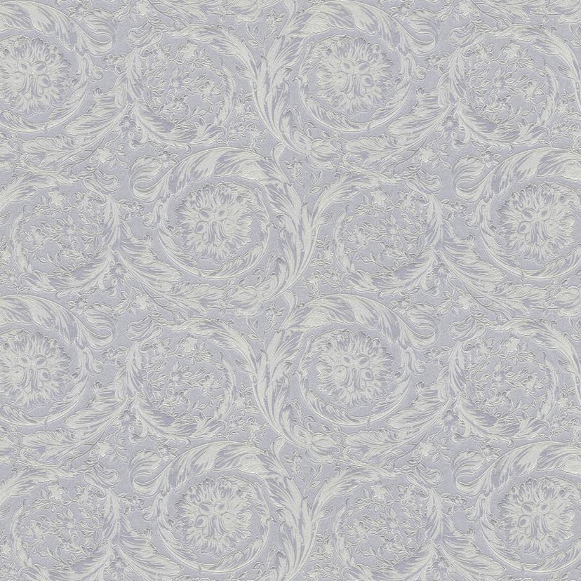 Versace carta da parati Barocco Metallics argento