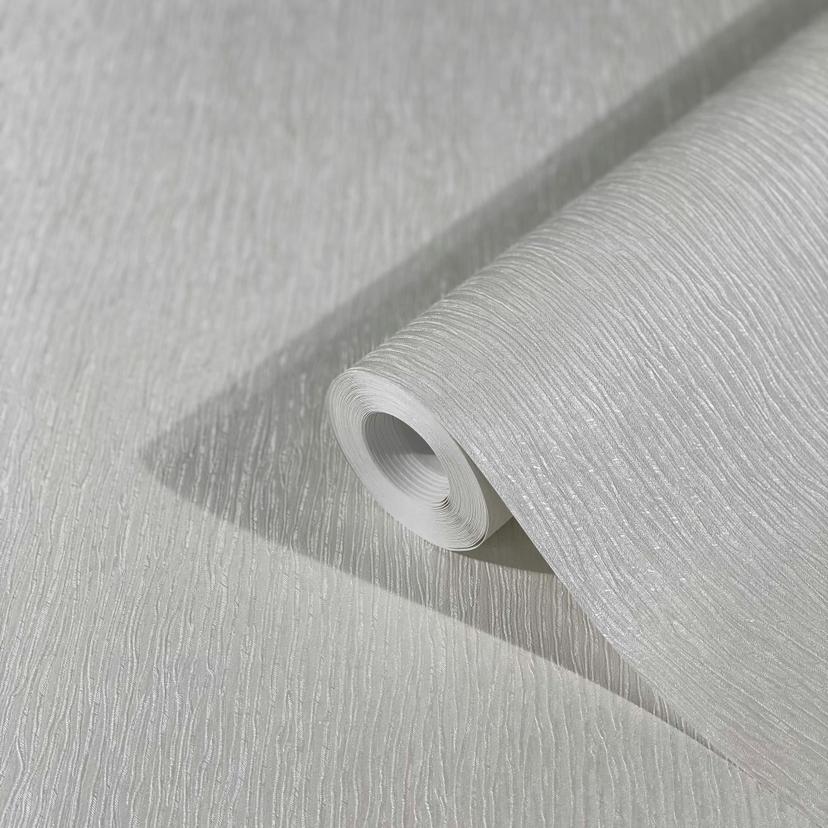 Non-woven tapet med let struktureret effekt i ensfarvet gråt strukturmønster