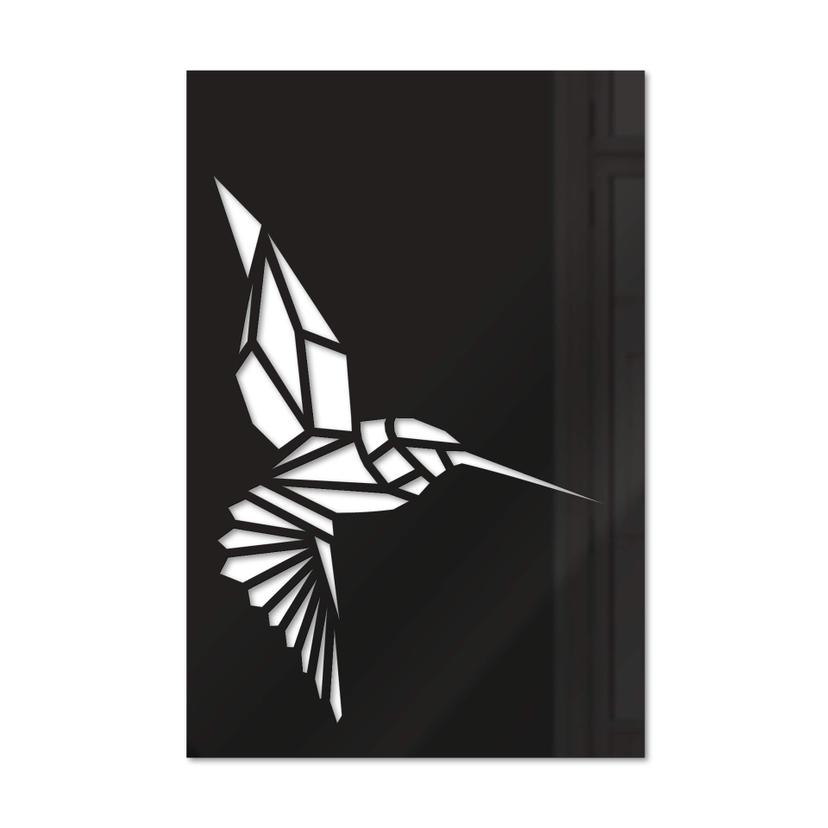 Décoration en verre acrylique - Colibri origami